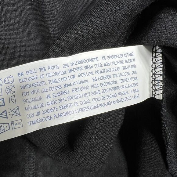 Forever 21 Ponte Shift Dress Women’s Medium Black 3/4 Sleeve Rayon Blended - Picture 7 of 8